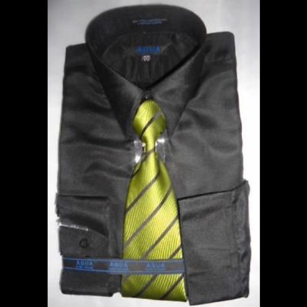 Aqua by Enrico Rossini Dress Shirt / Tie Set